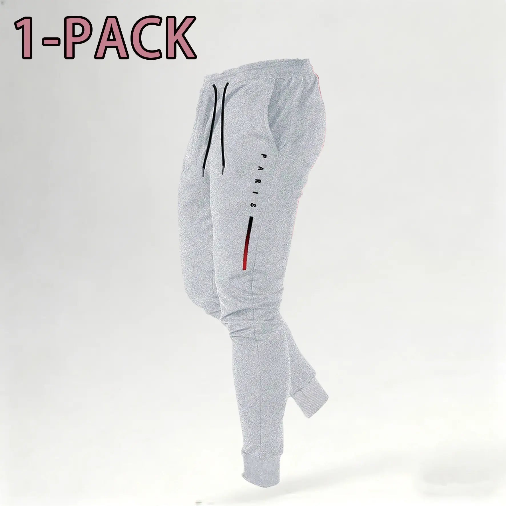 Men's 3 Pack Jogger Set  All Season Outdoor Uncuffed Streetwear, Soft Breathable Machine Washable Non-Transparent Print Multi-Pack Athleisure Pants (Black, Gray, Navy), Non-Transparent Men's Pants
