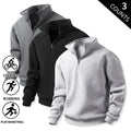 Men’s 3-Pack Quarter-Zip Fleece Sweatshirts, Soft Stand-Collar Loose-Fit Athletic Long-Sleeve Pullover Tops