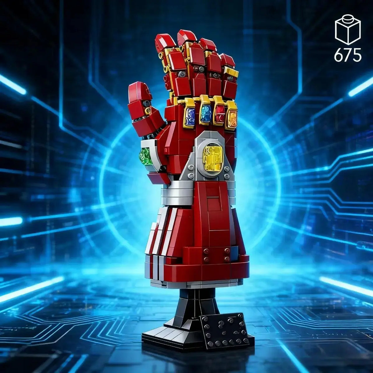 2026 New Creative Brick Model Building Blocks, Gold Infinite Nano Glove Toy Model Decorative Item, Christmas Gift, Model Building Kits