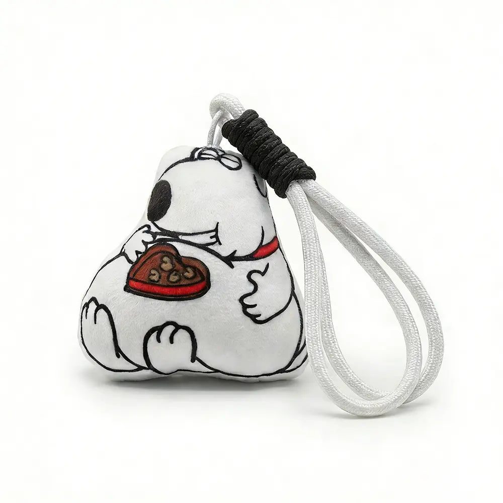 Funny Talking Brian Dog Keychain Toy Gag Gifts White Elephant Gifts Perfect Valentine's Day Gift for the Chocolate Lover