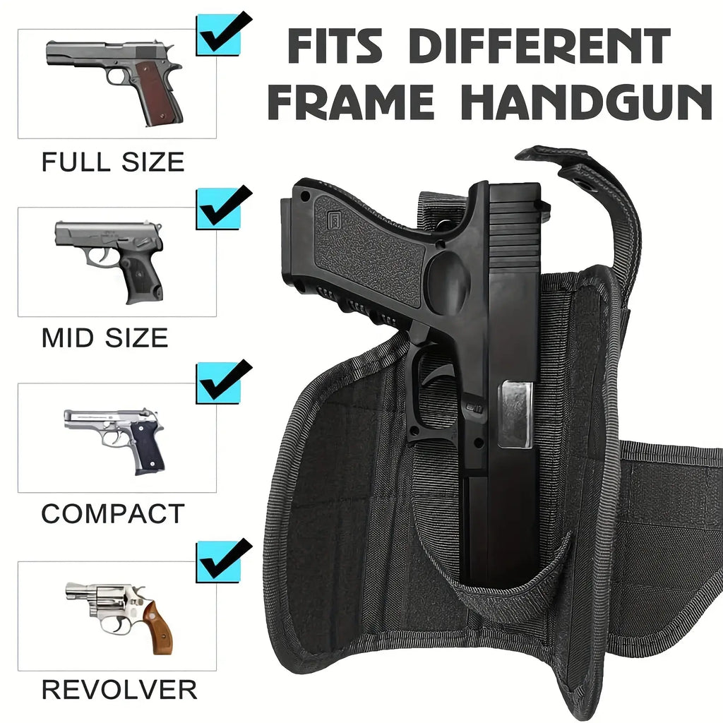 Universal Leg Holster, Adjustable Right Thigh Secure Tactical Accessory with Magazine Pouch, Holster System for Hunting & Outdoor Recreation,sohochic