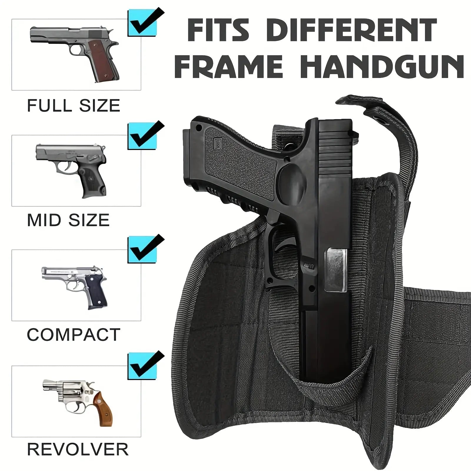 Universal Leg Holster, Adjustable Right Thigh Secure Tactical Accessory with Magazine Pouch, Holster System for Hunting & Outdoor Recreation,sohochic