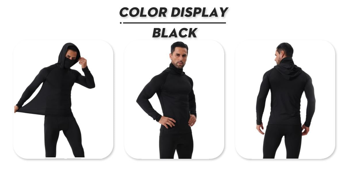 OKP 6-Piece Men's Casual Hoodie Pullovers Blue Black Light Gray Slim Fit Long Sleeve Lightweight UPF Sun Protection Soft Breathable Timeless Classic Versatile Machine Washable Comfort Multi-Occasion Wear Menswear Set Stylish Tops