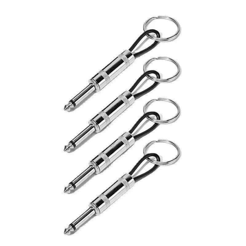 Guitar Amplifier Design Key Hook, 1 Set Including 1 Count Wall Mounted Key Holder with 4 Counts Guitar Plug Keychains, Home Organizer for Living Room Bedroom, Hanging Hook, Rustproof Sturdy Hooks