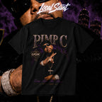 LOCALSAINT Pimp C Long Live The Pimp Heavy Cotton Unisex Graphic T-Shirt Hoodie Houston Rap Texas UGK Underground KingzDJ Screw 713 Crewneck Tee, Vintage Streetwear Graphic T-Shirt Direct To Garment Breathable Print