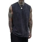 Pack of 3 vintage men’s undershirts/sleeveless shirts, new summer collection, 230 g heavy pure cotton, soft and gentle on skin fabric, unisex, machine washable, 100% cotton, relaxed retro fit,