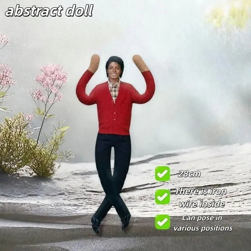 Michael Jackson Plush Prop Doll - Abstract Multi-Jointed Collectible Figure