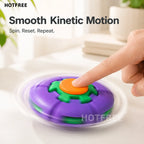Hotfree Press-to-Spin Transforming Fidget Ball, 3D Printed Fidget Ball Toy, Smooth Spinning Sensory Gyro Toy, Stress Relief Desk Gadget, Anxiety Relief Fidget Spinner, ADHD Focus Aid, Portable Handheld Fidget Gyro Toy for Kids, Teens and Adults