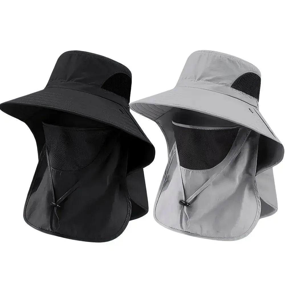 summervibes Unisex UPF Sun Hat with Removable Face Cover & Neck Flap