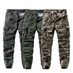 Menswear Fashion Men's Pants - Versatile Functional Cargo Pants for Men, Drawstring Cuffs, Multiple Pockets, Retro Outdoor Casual Style