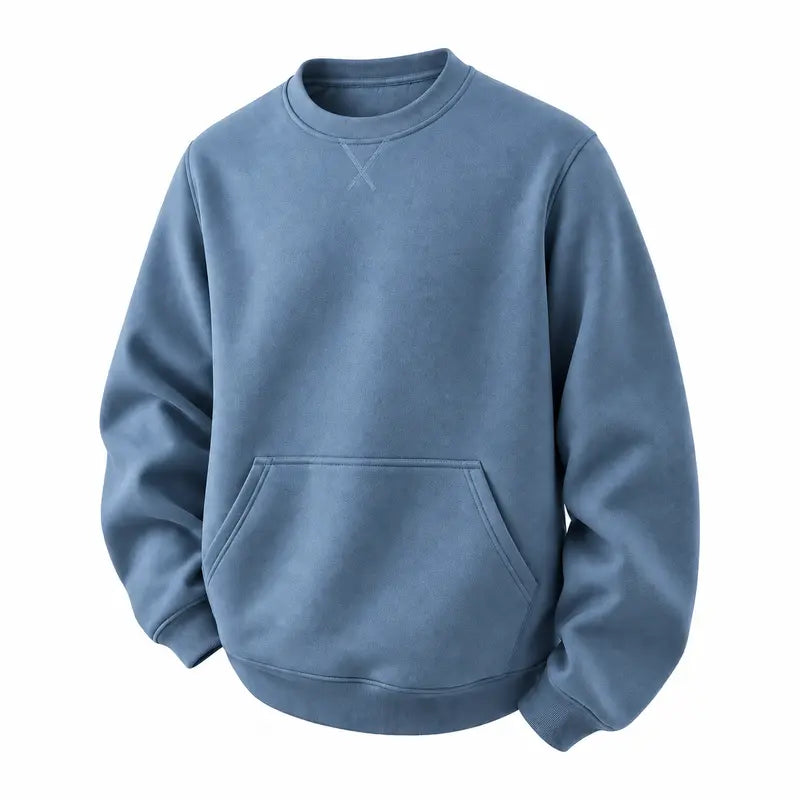 3 Pack Men Fall Winter Crewneck Pullover, Loose Long Sleeve Crewneck Sweatshirt, Soft Casual Streetwear Top for Young Men Daily Hangout Outdoor Going Out Trendy Everyday Outfit