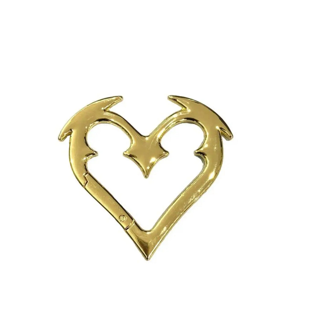 2026 New Valentine's Day Gothic Heart-Shaped Zinc Alloy Carabiner Keychain, Sturdy Durable Heavy-Duty Secure Clip, Unisex Adults' Everyday Gaming Accessory for Keys, Bag Charms, sohochic