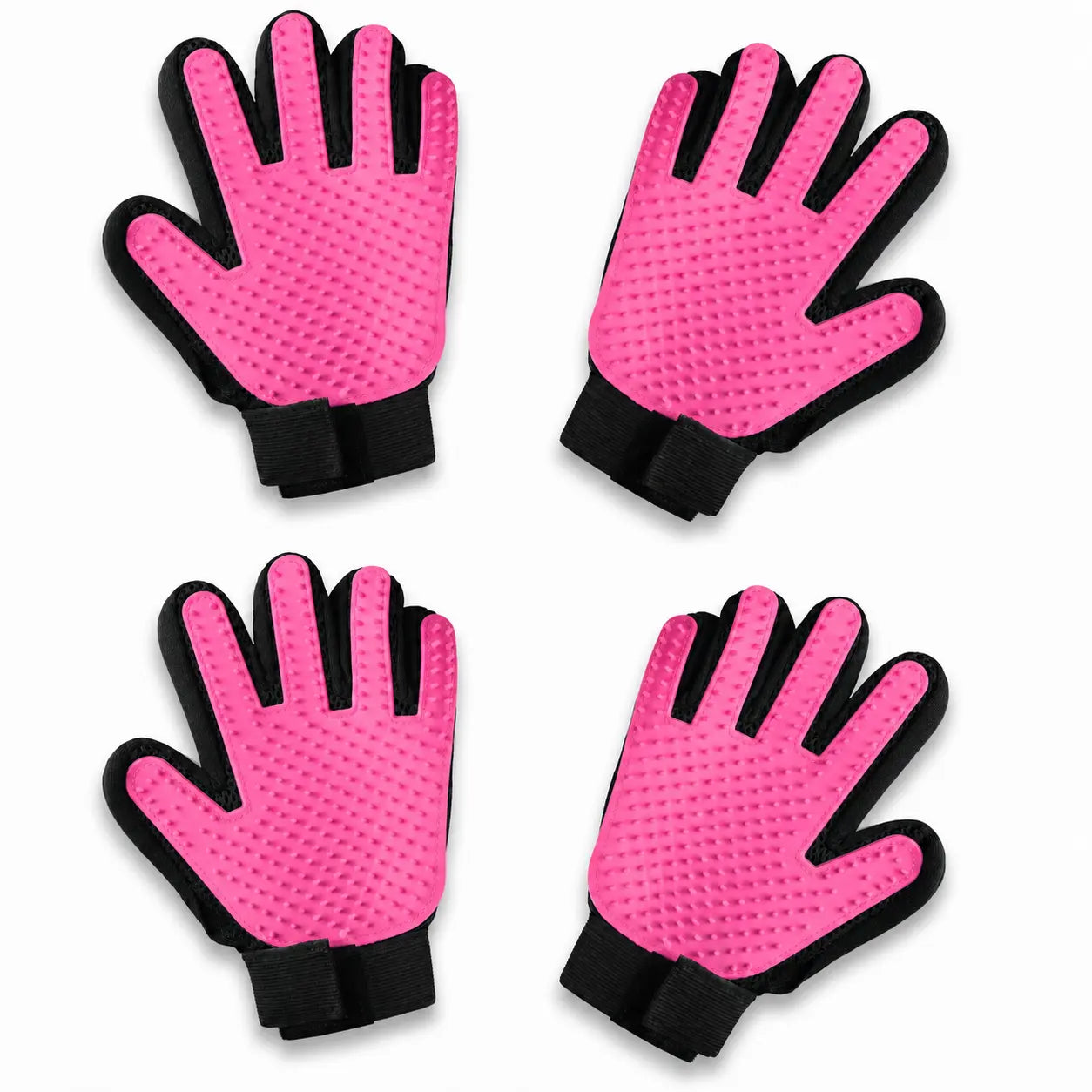 Upgraded 5-Finger Multifunctional Pet Grooming Deshedding & Massage Mitts Set