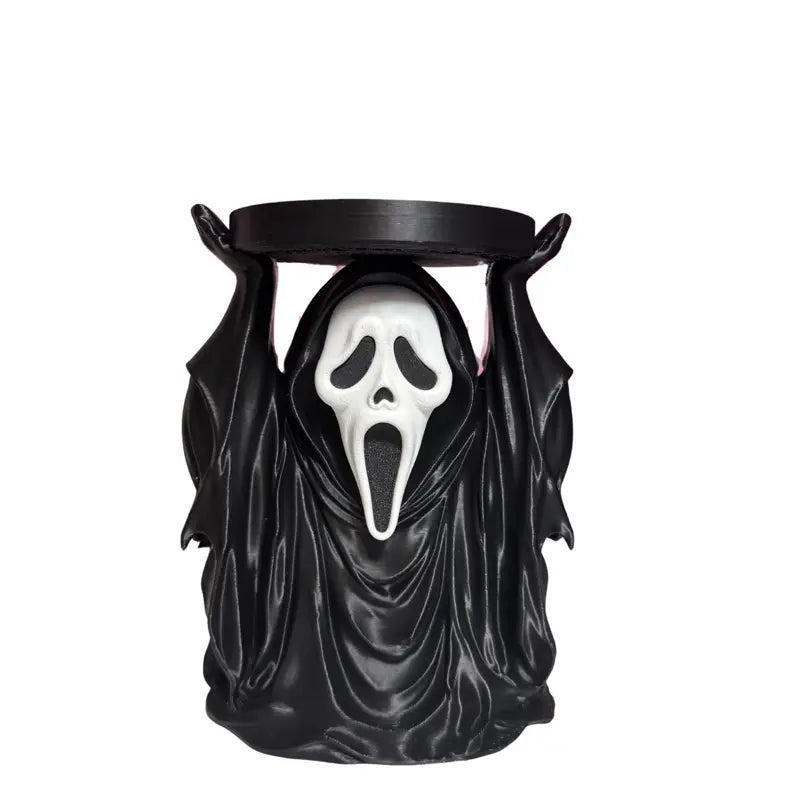 Pink Ghostface Candlestick Holder, Halloween Ghost Decor, Table Centerpiece Decoration for Spooky Season Home Festive Supplies (Fits Tea Light Candles), Candle Holders For Table Centerpiece