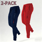 Men's 3 Pack Jogger Set  All Season Outdoor Uncuffed Streetwear, Soft Breathable Machine Washable Non-Transparent Print Multi-Pack Athleisure Pants (Black, Gray, Navy), Non-Transparent Men's Pants