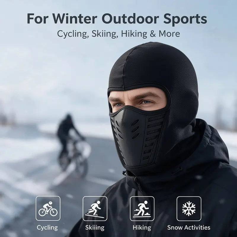 Unisex Fleece Full Face Balaclava Ski Mask - Windproof, Anti-Haze, Soft Sports & Outdoor Hat, Motorcycle Accessory for Skiing, Winter Activities