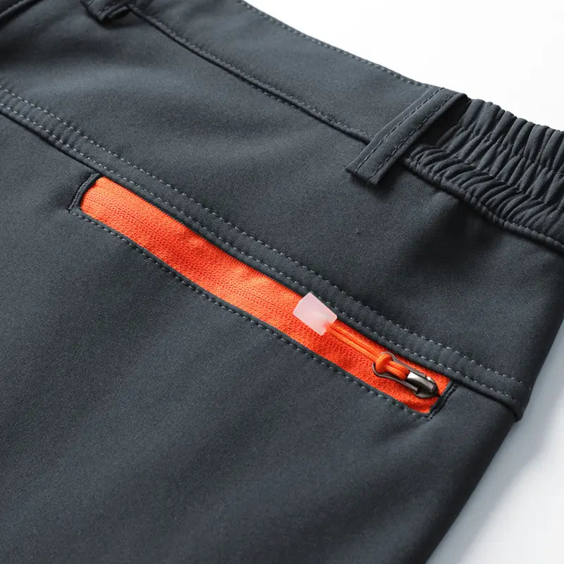 Men's Plain Polyester Fleece Insulated Thermal Pants - Heavy-Duty Waterproof Softshell, Below-the-Ankle, Heat-Reflective, Zip Pockets, Cold Weather Male Clothing Clothes Products for Hiking, Adventure