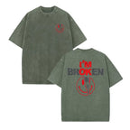 2 Sides I'm Broken Shirt, Horror Smile Face Sweatshirt, Broken Heart Sweatshirt, Unisex Shirt, Unisex Tee