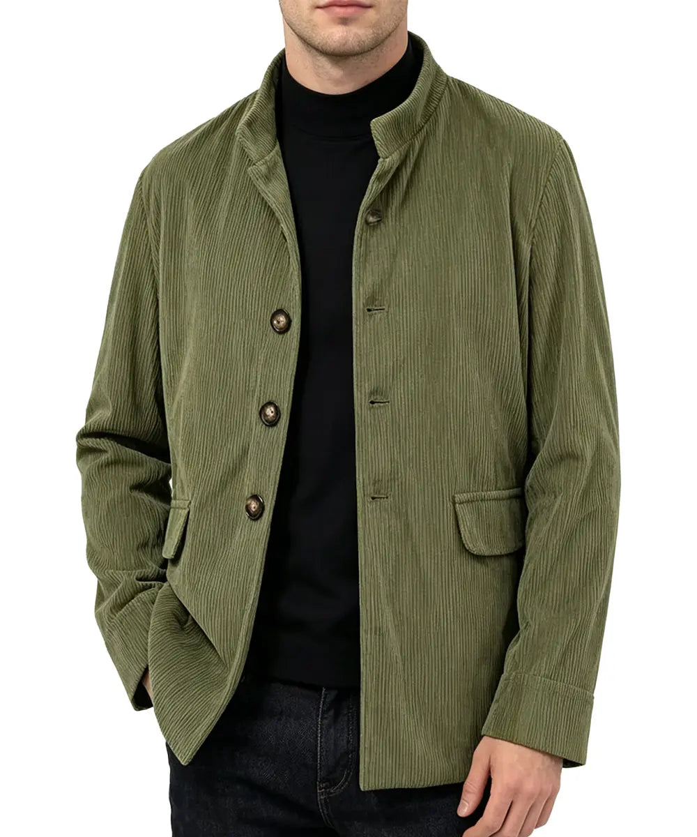 Mens Solid Color Stand Collar Buttons Pockets Jacket Cardigan Suit For Spring Autumn Daily Business Casual Commute Outdoor Dating Travel Everyday Male Fashion Suit Jacket Outfit Formal Menswear Loose Overall Stylish