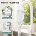 50-Pack Disposable Cotton Faucet Filter Bags with 5 Straps