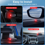 Solar Powered Fake Car Alarm Light,  Plastic Material Auto Light Sensor LED Simulated Security Warning Flashing Light, No Wiring DIY Car Anti-Theft Dummy Alarm Lamp