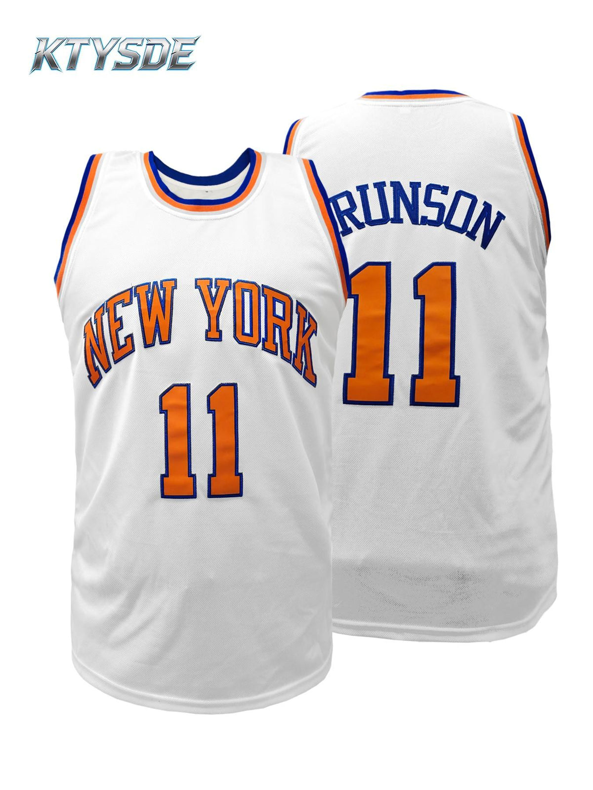 KTYSDE Men's New York Basketball Jersey Brunson 11 Stitched Breathable Sports Vest Game Day Fan Gift