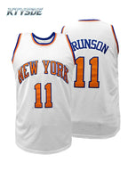 KTYSDE Men's New York Basketball Jersey Brunson 11 Stitched Breathable Sports Vest Game Day Fan Gift