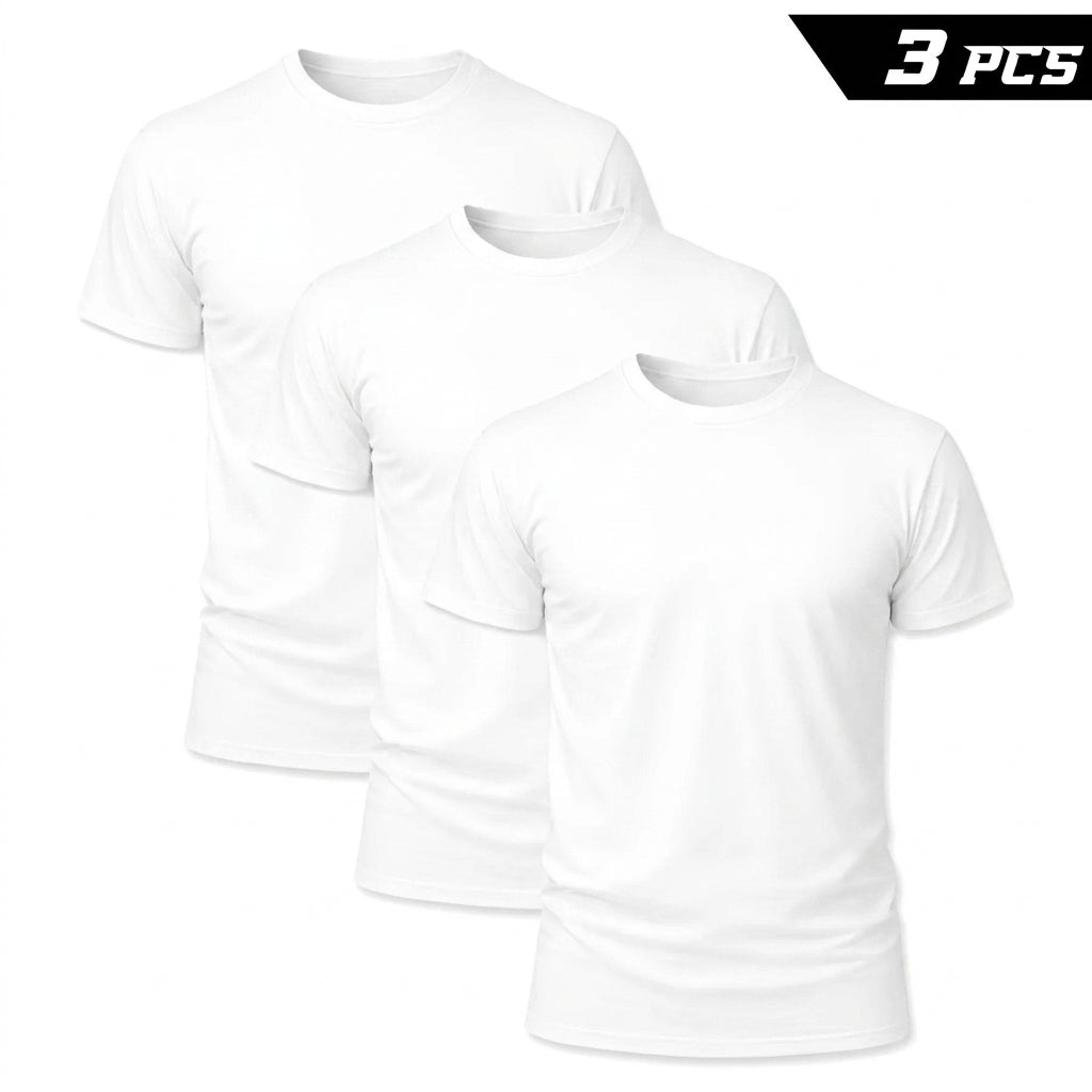 Men's Black Crew Neck T-Shirt | Comfort Fit Cotton Blend Basic Tee