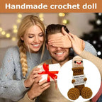 Funny Emotional Cute Crochet Doll, 1 Count Creative Knitted Decor with Positive Message Card, New Year Birthday Gift,Gifts Boyfriend,Fun Desk Decoration, Inspirational Gift for Friends Women，Support Plushies,Cuddly Doll Gift， Halloween Toy summervibes