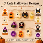 USB-Powered Pumpkin LED String Lights, 59.06–118.11-Inch Halloween & Fall Hanging Garland, Warm Festive Lights for Mantel, Window, Bedroom, Party, Thanksgiving & Home Decor