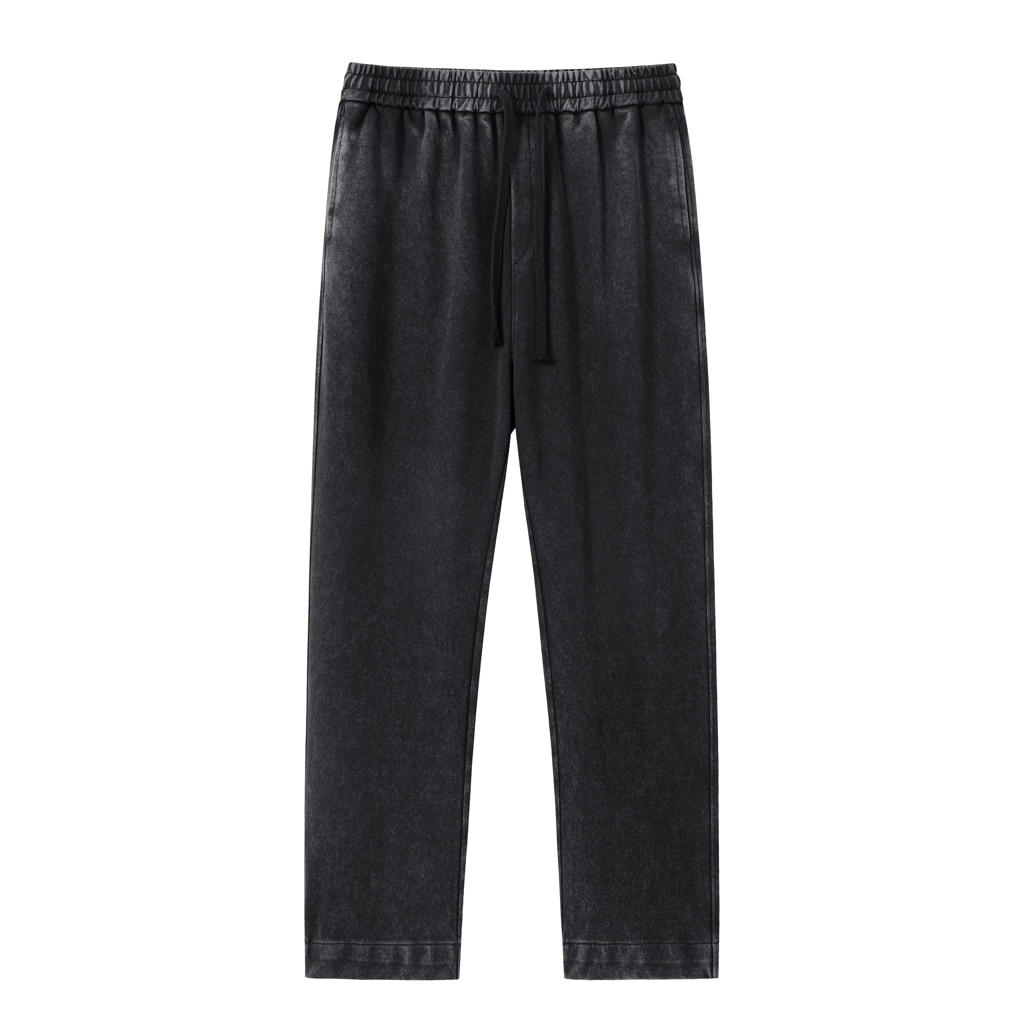 3 pack men’s acid wash, washed cotton solid color athletic casual sweatpants, unisex