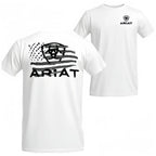 Retro Ariat American Flag 2 Sided T-shirt, Men Shirts For Country Boys, Patriotic Style Summer Graphic Tee, Gift For Dad For Husband For Him, Father's Day Gifts, Menswear Top