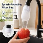 50-Pack Disposable Cotton Faucet Filter Bags with 5 Straps