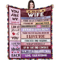 "I Love You" Romantic Blanket for Wife: Thoughtful Anniversary & Birthday Gift