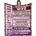 "I Love You" Romantic Blanket for Wife: Thoughtful Anniversary & Birthday Gift