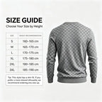 4-Pack Men's Plaid Knit Sweatshirts, Textured Grid Pattern Long Sleeve, Soft Lightweight Casual Top, Ideal for Fall Winter Streetwear