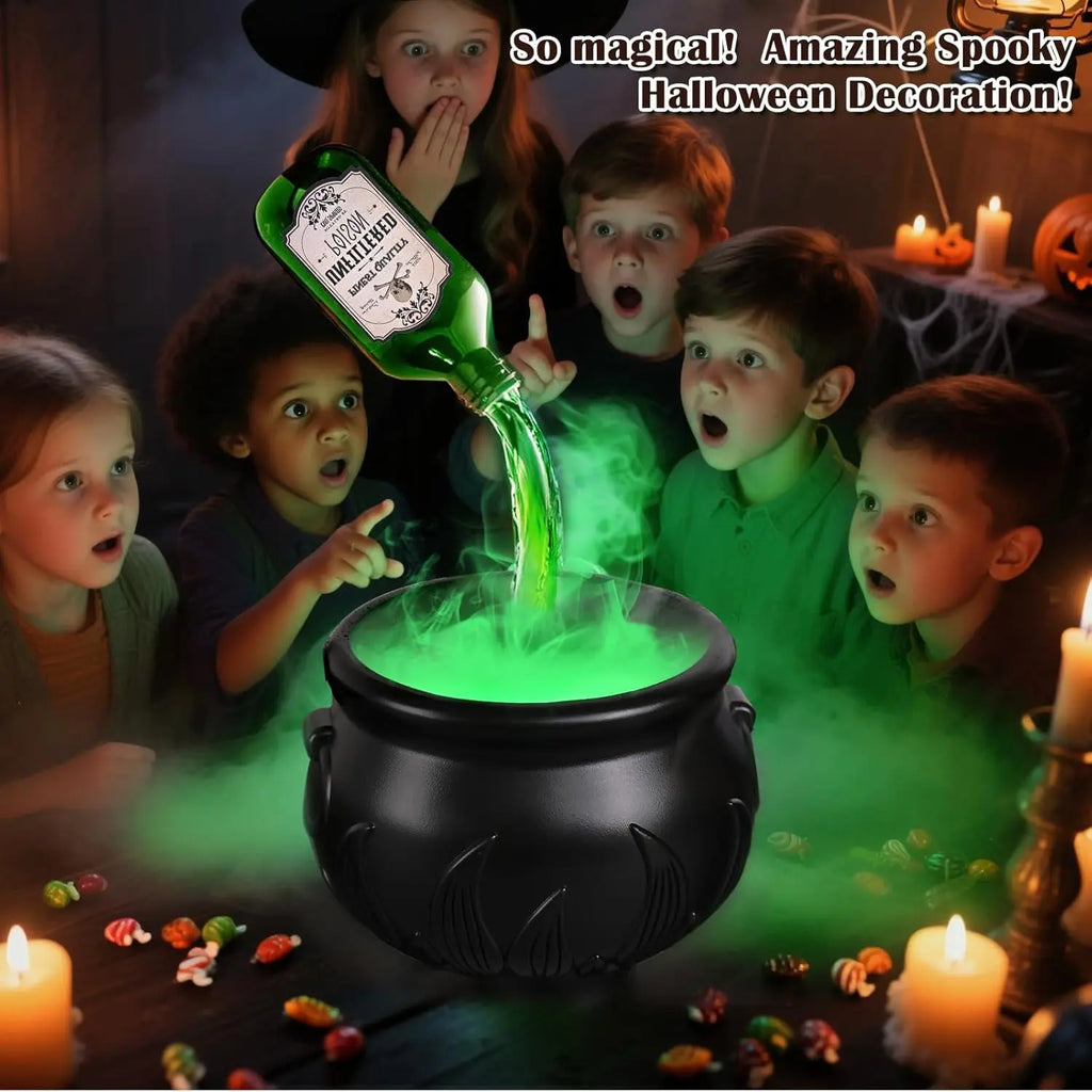 Magical Floating Potion Cauldron with Bubbling Diffuser for Halloween Decor