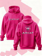 New Men's Hoodie Ariat Print, Soft Stretch Knit Fabric, Long Sleeve, Standard Fit, Casual Daily Wear, Four-Season Hooded Clothing, Fun Style, Essential for Young Adults
