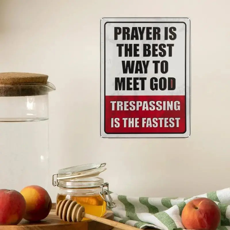 Funny No Trespassing Metal Warning Sign 8x12 Inch