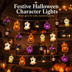 USB-Powered Pumpkin LED String Lights, 59.06–118.11-Inch Halloween & Fall Hanging Garland, Warm Festive Lights for Mantel, Window, Bedroom, Party, Thanksgiving & Home Decor