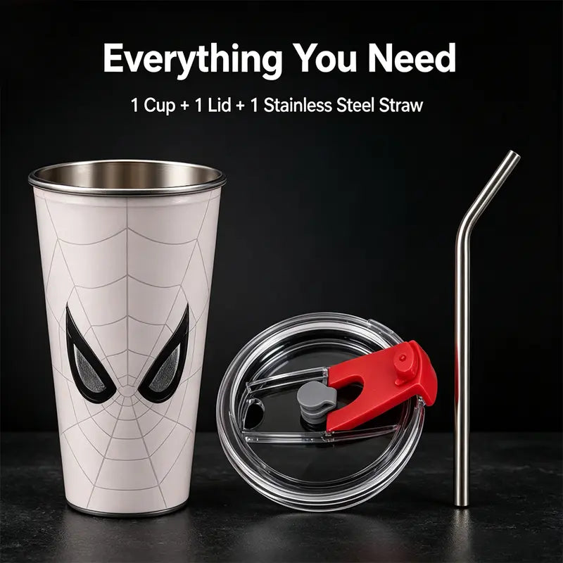 Marvel Spider-Man 700ml Cold-Only Insulated Tumbler with Lid and Straw