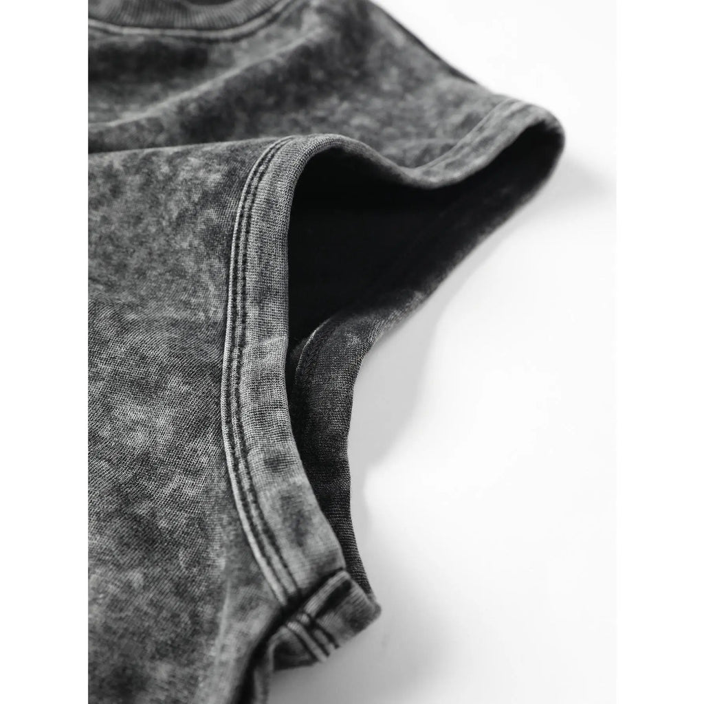 4-Pack Men's Vintage Acid Wash Tank Tops: Lightweight Casual Gym Vests
