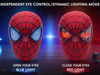 Cool Hero Mask Remote Control Skin-friendly Red & BlueLights Perfect for Cosplay, Halloween, Festivals, Parties -26cm x 19cm x 11cm - Plastic Material