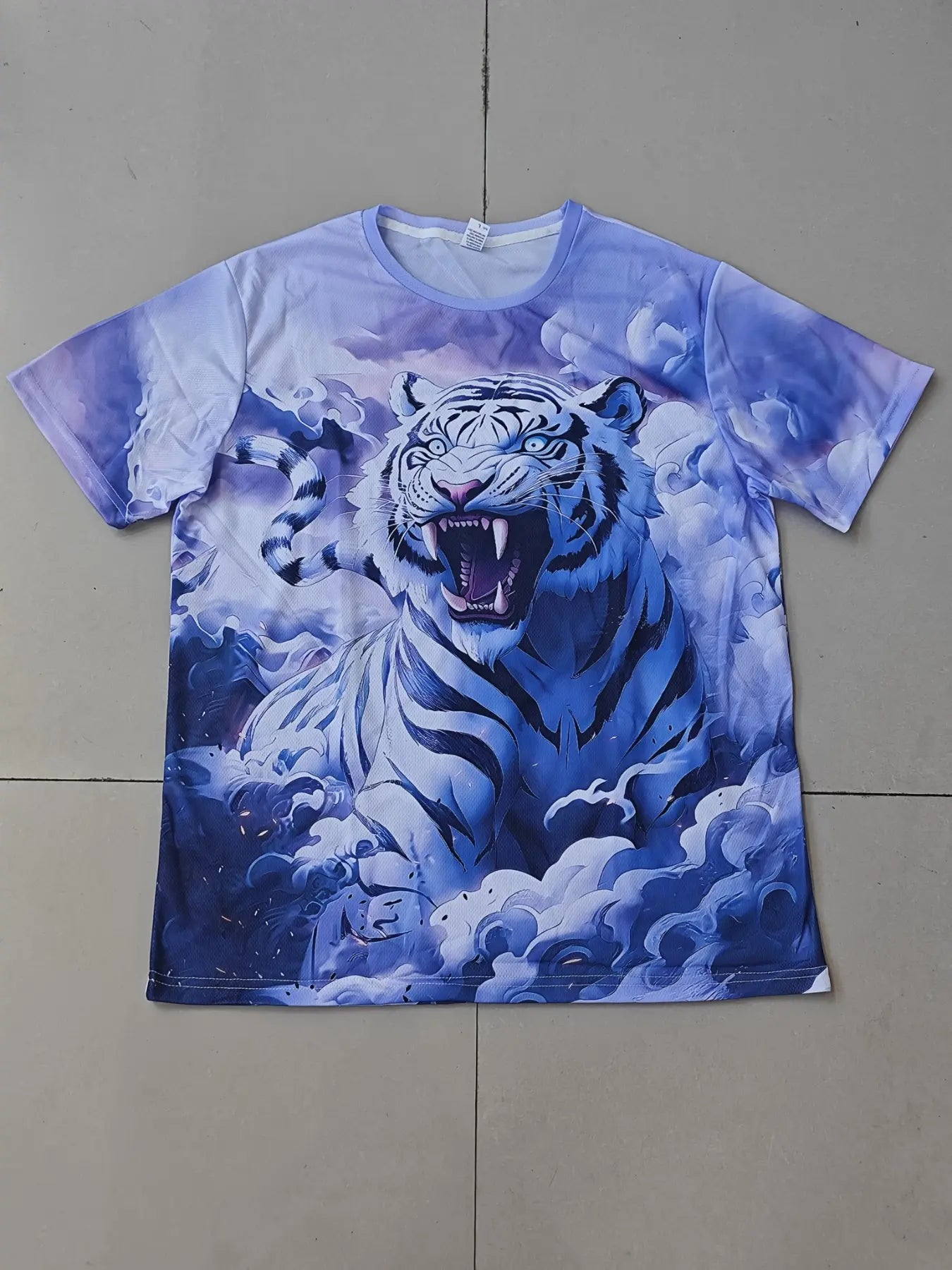 Men's Panther Graphic Short Sleeve Fitted Tee, Casual Streetwear, Trendy Cool Design, Essential Fashion Top for All Seasons