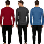 Men's 5-Piece Long Sleeve Shirt - Lightweight Plain Lining Patriot Apparel, Quick-Drying Breathable Activewear Athletic Apparel for Male Gym, Biking & Daily Casual Wear (Spring, Autumn)