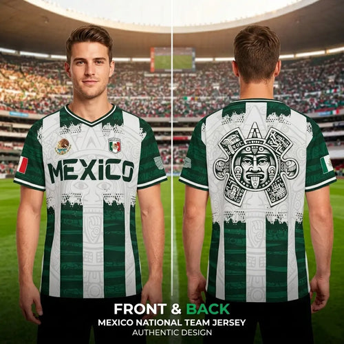 2026 Mexico Aztec Calendar Soccer Jersey, All over Print