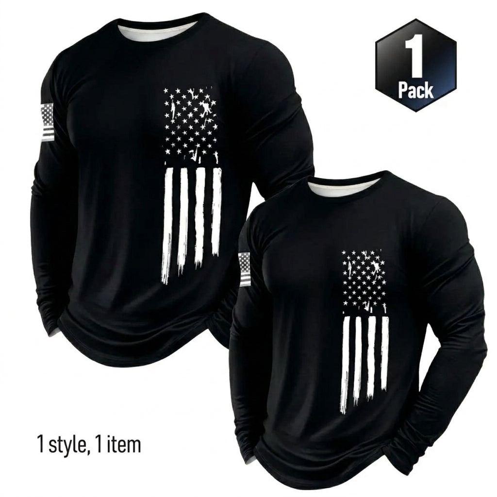 Men's 5-Pack Lightweight Long Sleeve Quick-Dry Athletic Shirts