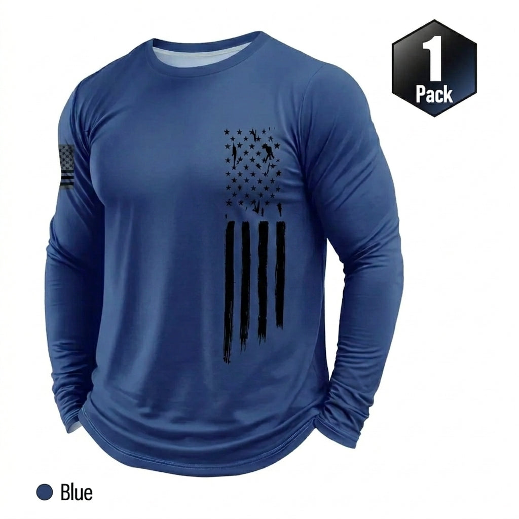 Men's 5-Pack Lightweight Long Sleeve Quick-Dry Athletic Shirts