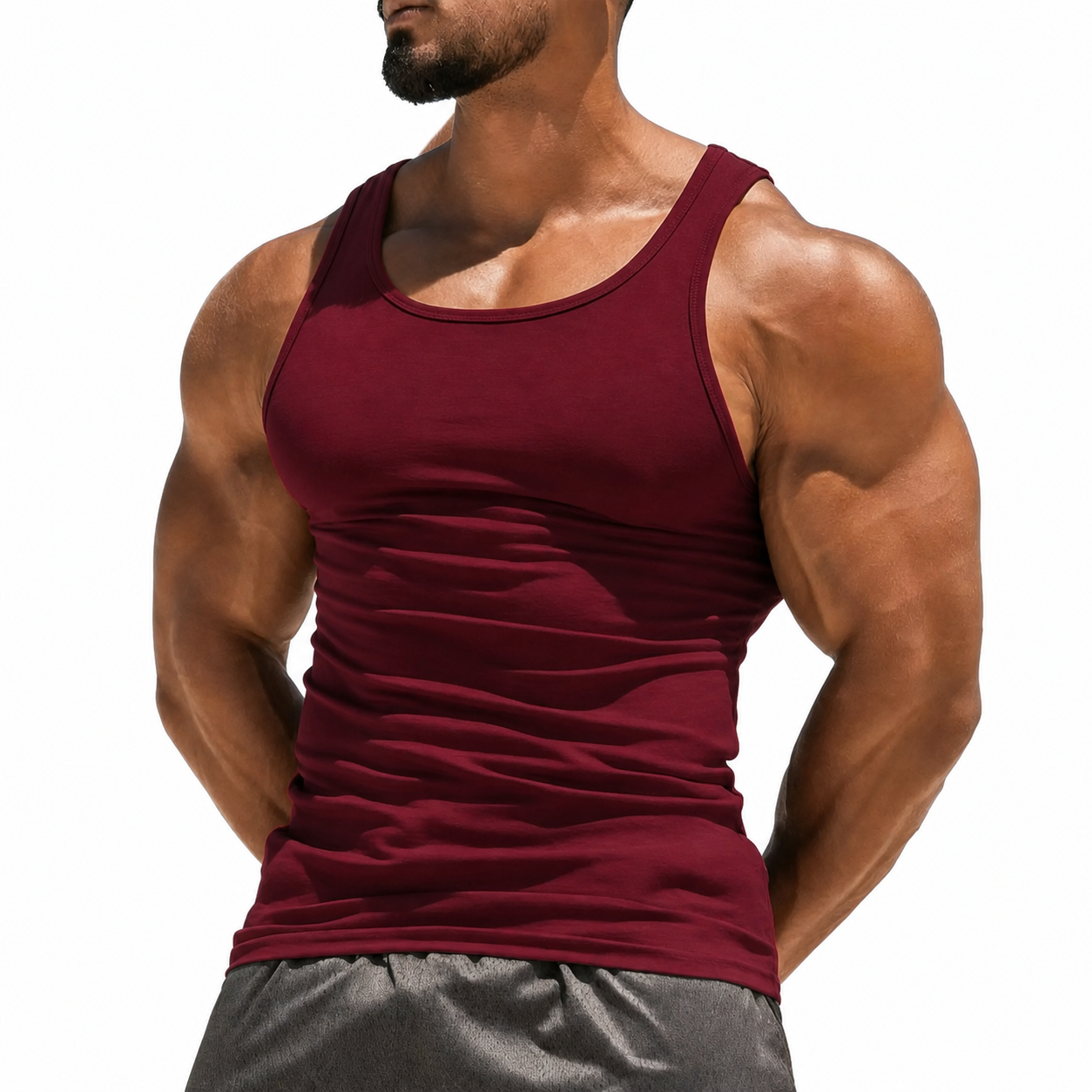 Men's 5-Pack Solid Color Athletic Tank Tops