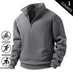 Men’s 3-Pack Quarter-Zip Fleece Sweatshirts, Soft Stand-Collar Loose-Fit Athletic Long-Sleeve Pullover Tops